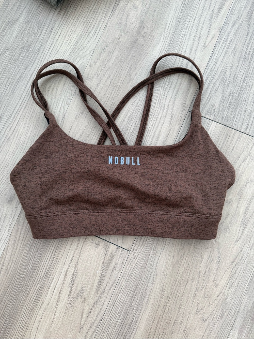 NOBULL Brown Strappy Sports Bra with Double Back Straps